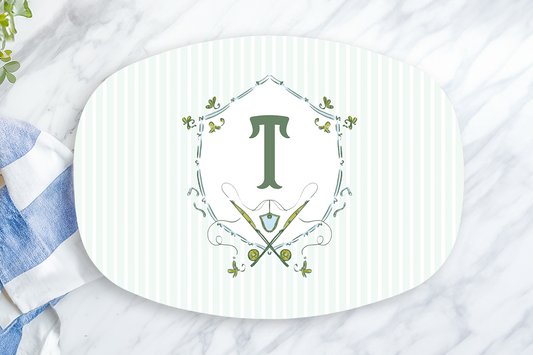 Personalized Fishing Rod Monogram Platter