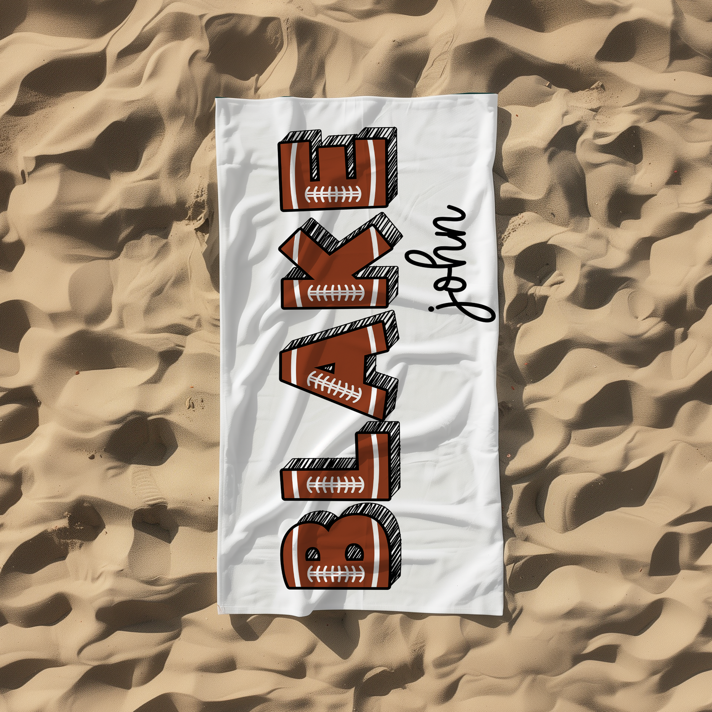 Personalized Football Beach Towel