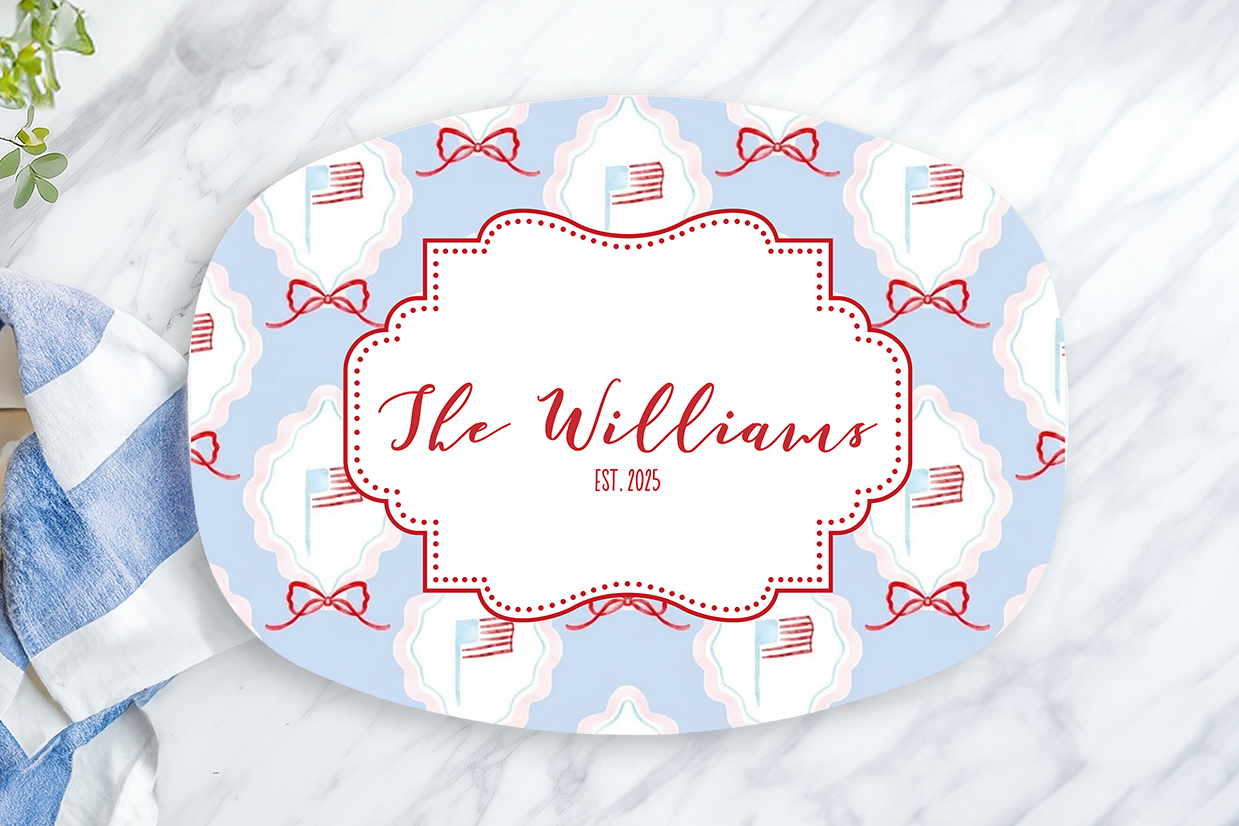 Personalized Fourth of July Serving Platter