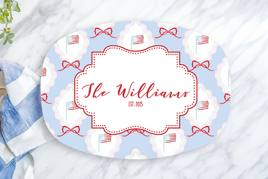 Personalized Fourth of July Serving Platter