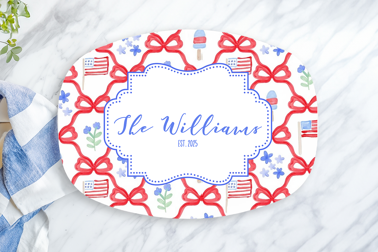 Personalized Patriotic Serving Platter