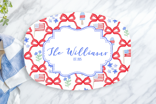 Personalized Patriotic Serving Platter