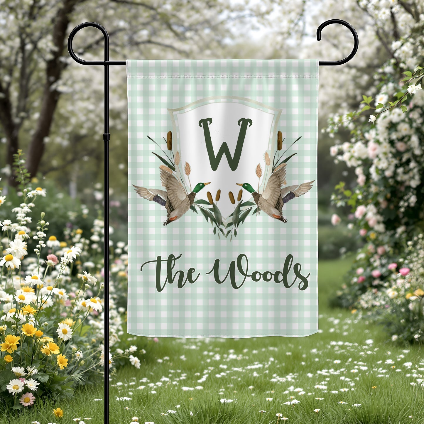Personalized Duck Hunting Garden Flag