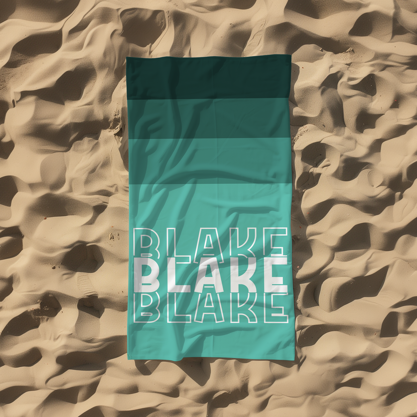 Personalized Ombre Beach Towel