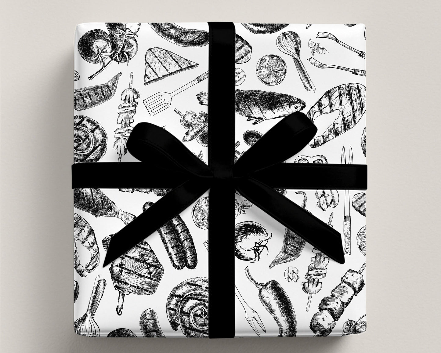 Fathers Day BBQ Grilling Wrapping Paper