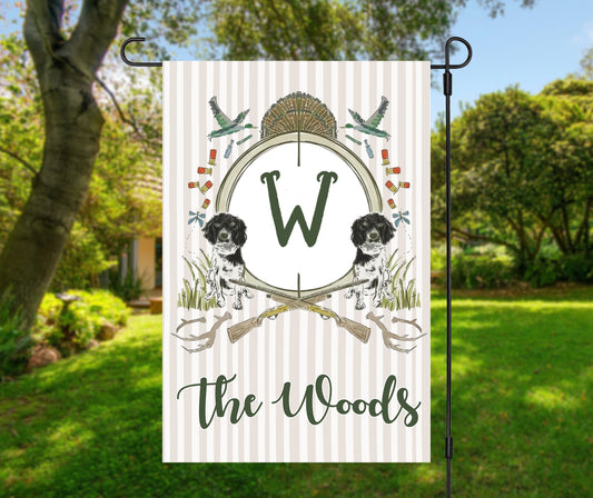 Personalized Hunting Dogs Garden Flag