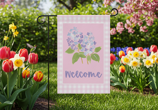 Hyacinth Welcome Spring Garden Flag