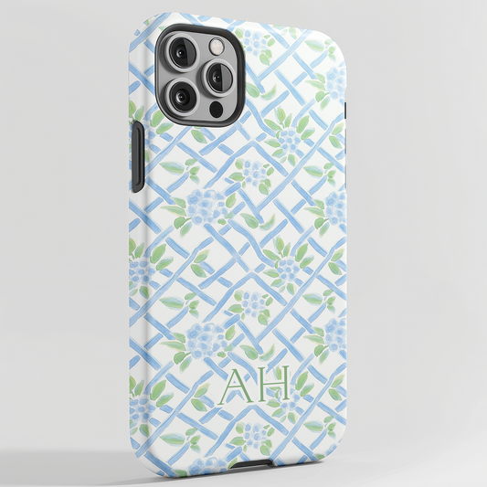 Personalized Hydrangea Lattice Phone Case