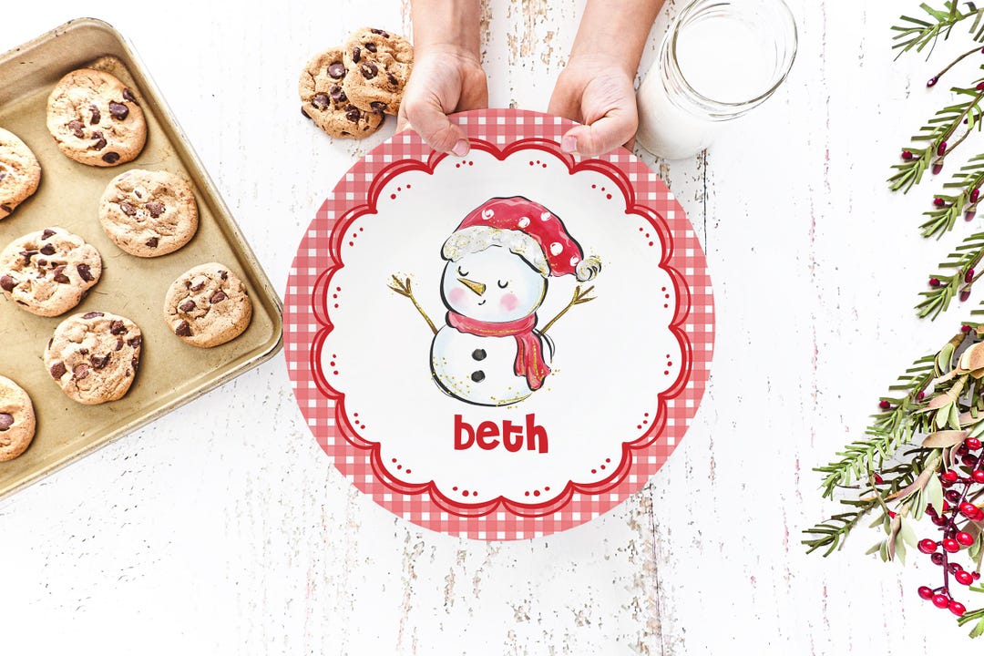 Personalized Christmas Plate for Kids detail