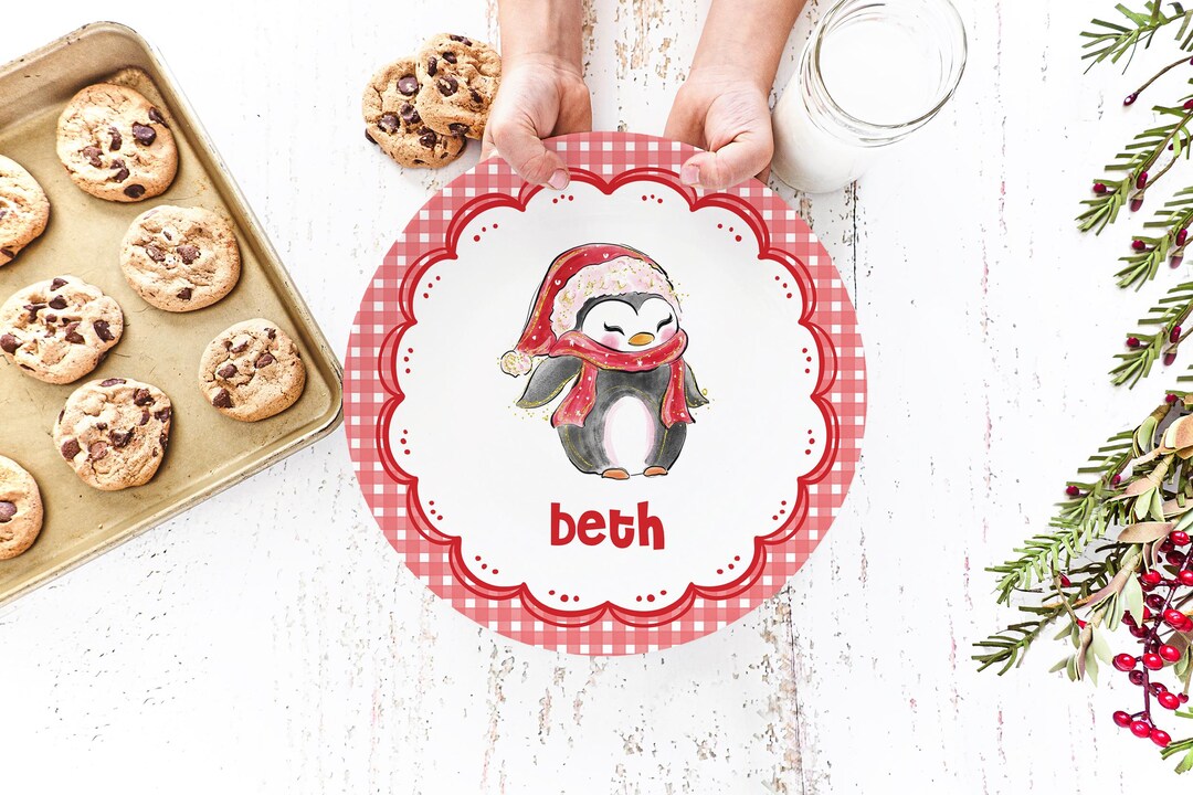 Personalized Christmas Plate for Kids detail