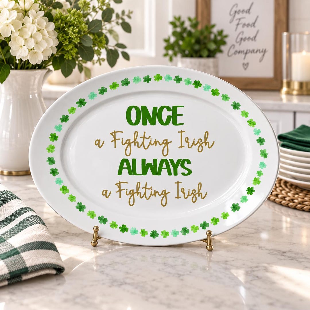 Personalized Team Serving Platter, Custom College Football Platter