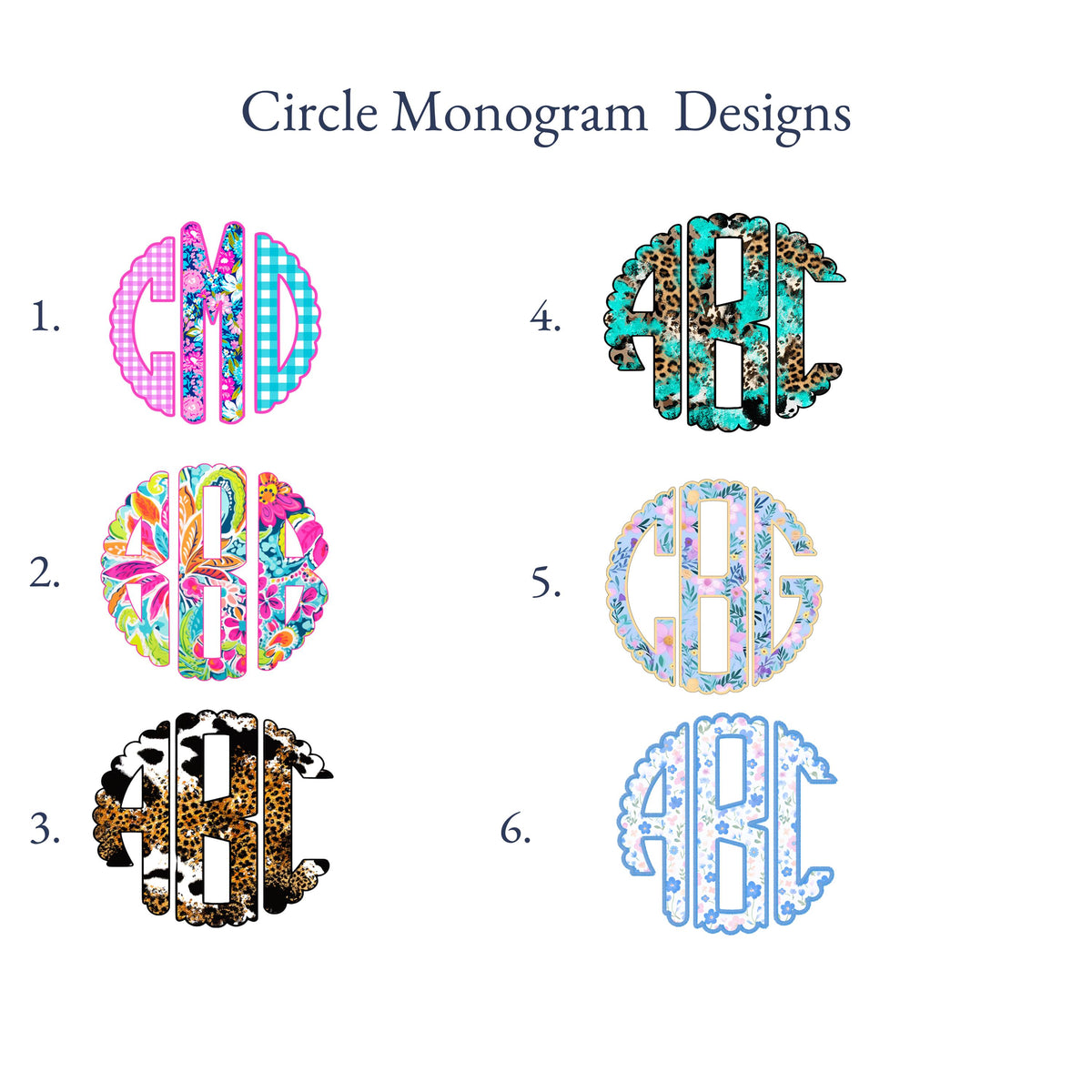 Personalized Preppy Monogram Vase detail