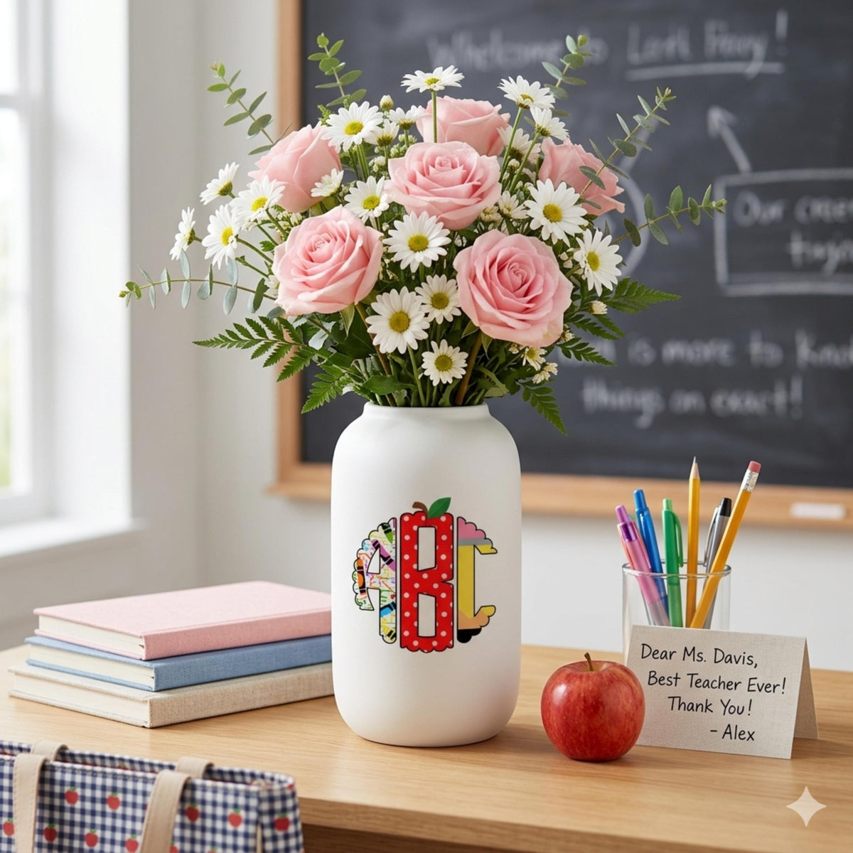 Personalized Teacher Vase