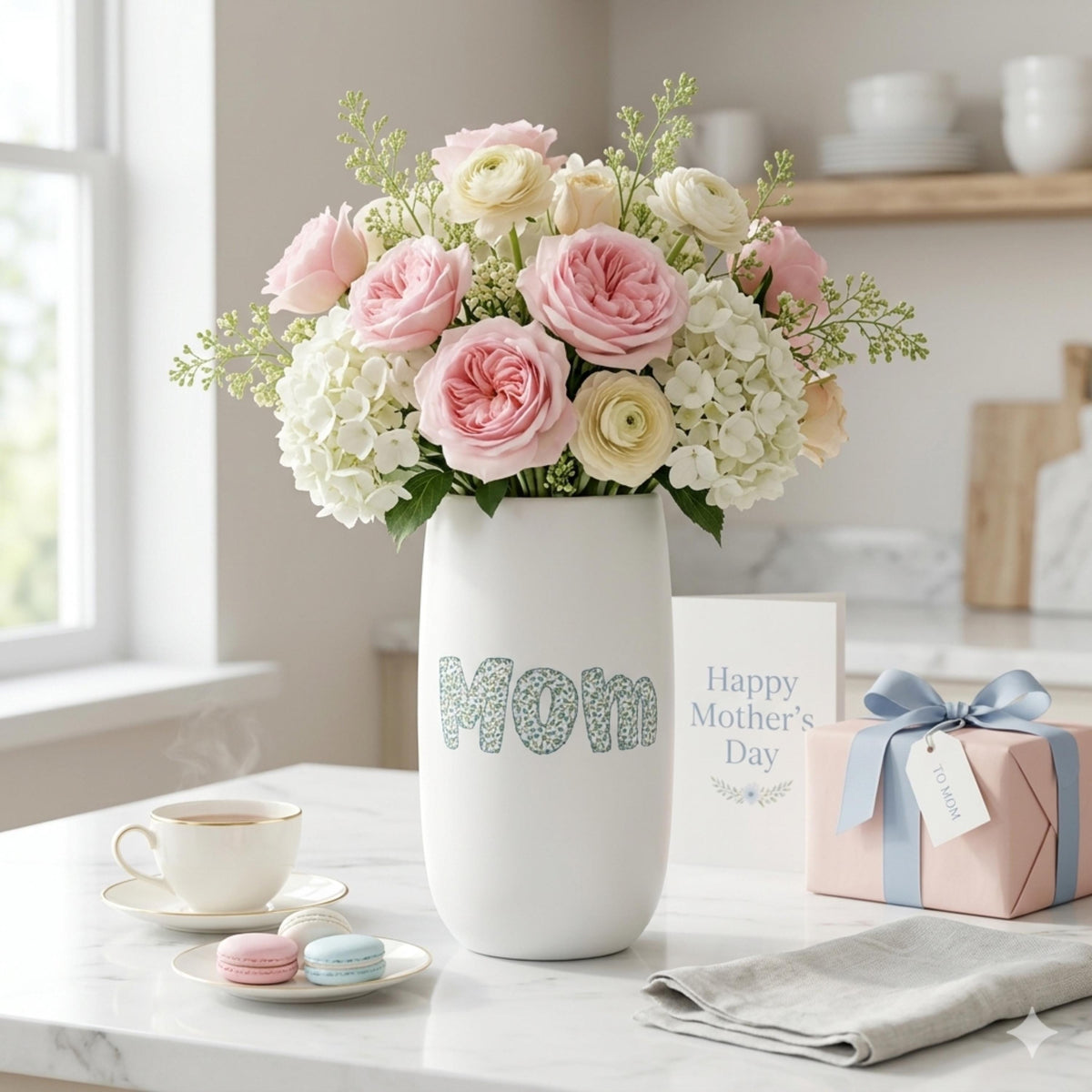 Personalized Mom Vase detail