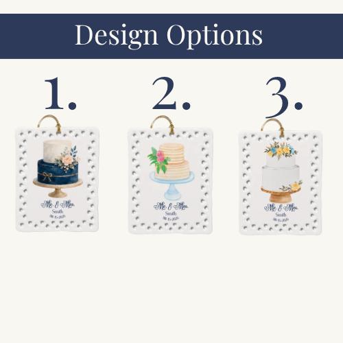 Personalized Wedding Cake Ornament - view 2
