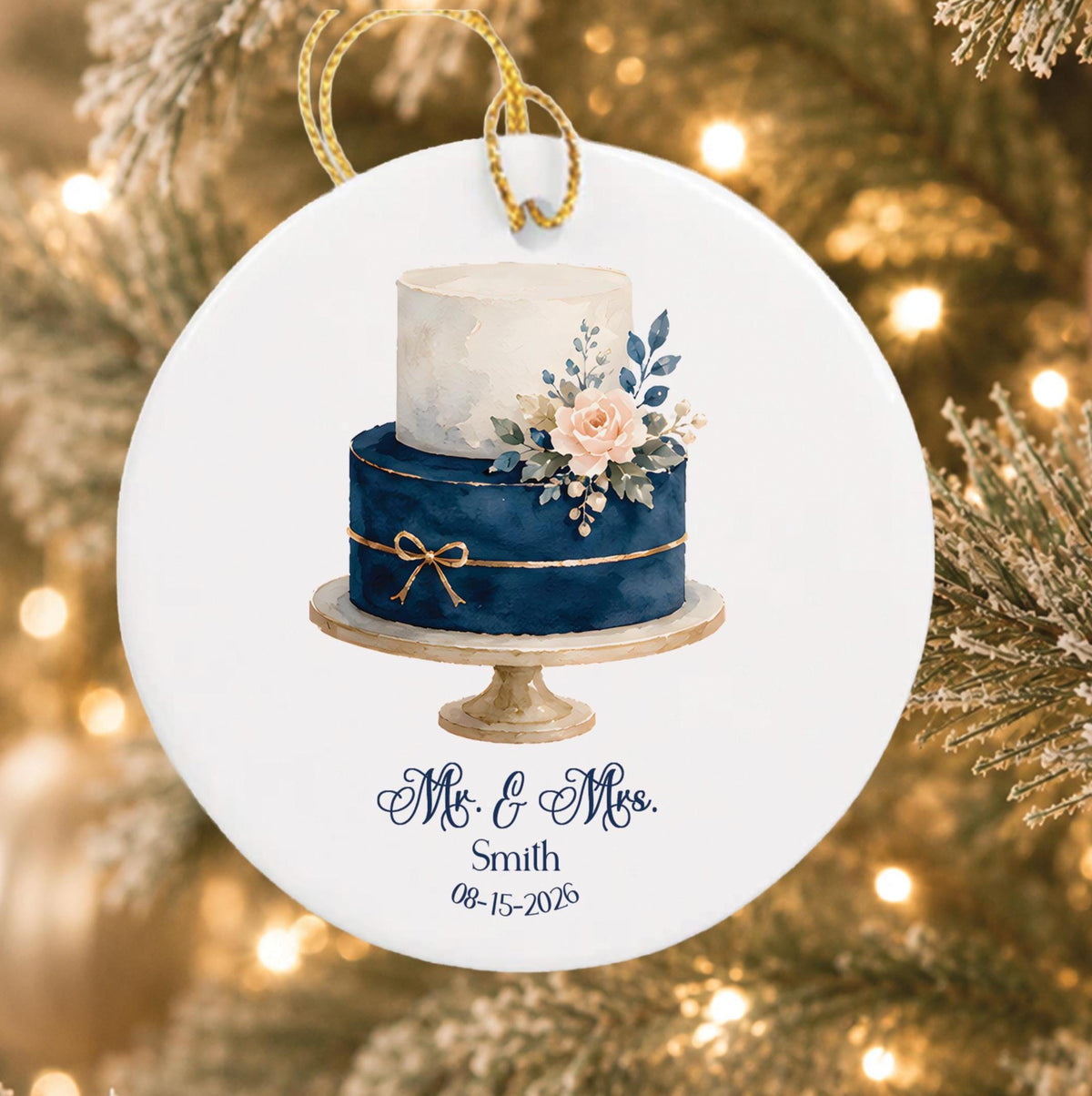 Personalized Wedding Cake Ornament