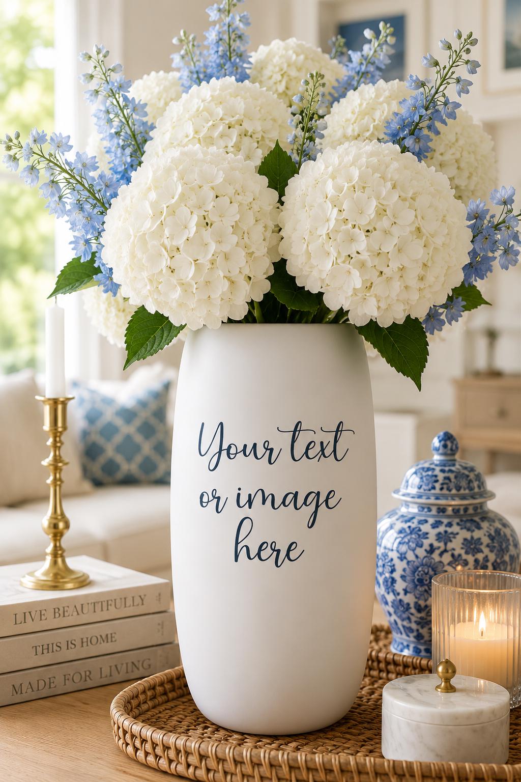 Personalized Grandma Gift Porcelain Vase