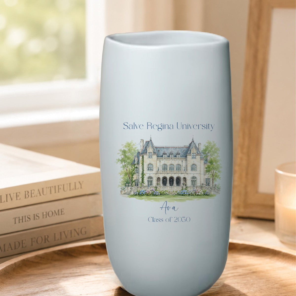 Personalized College Graduation Vase detail