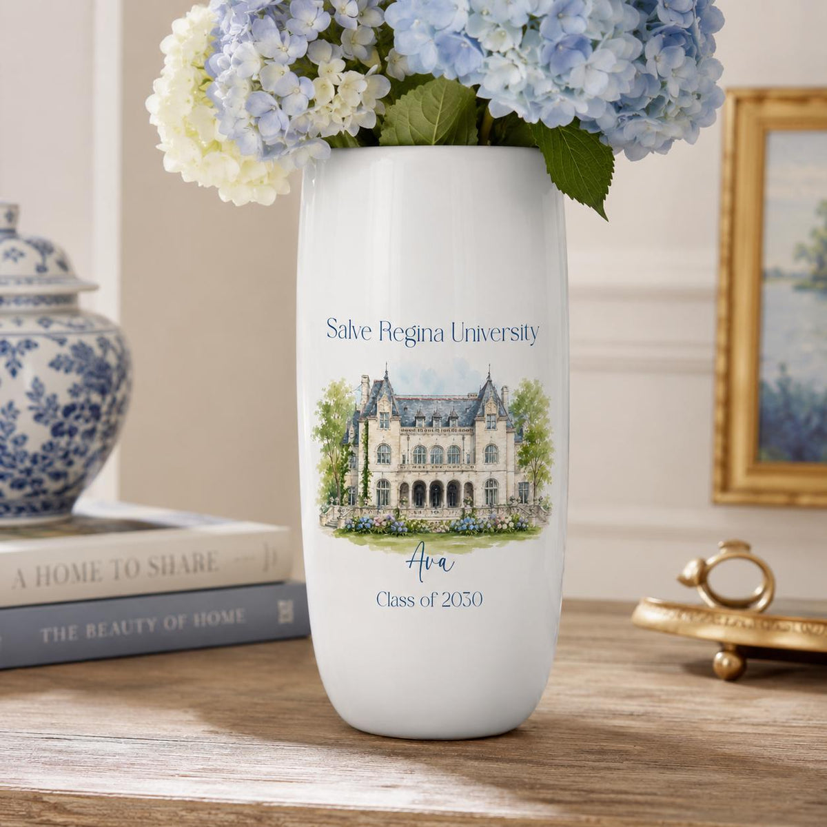 Personalized College Graduation Vase