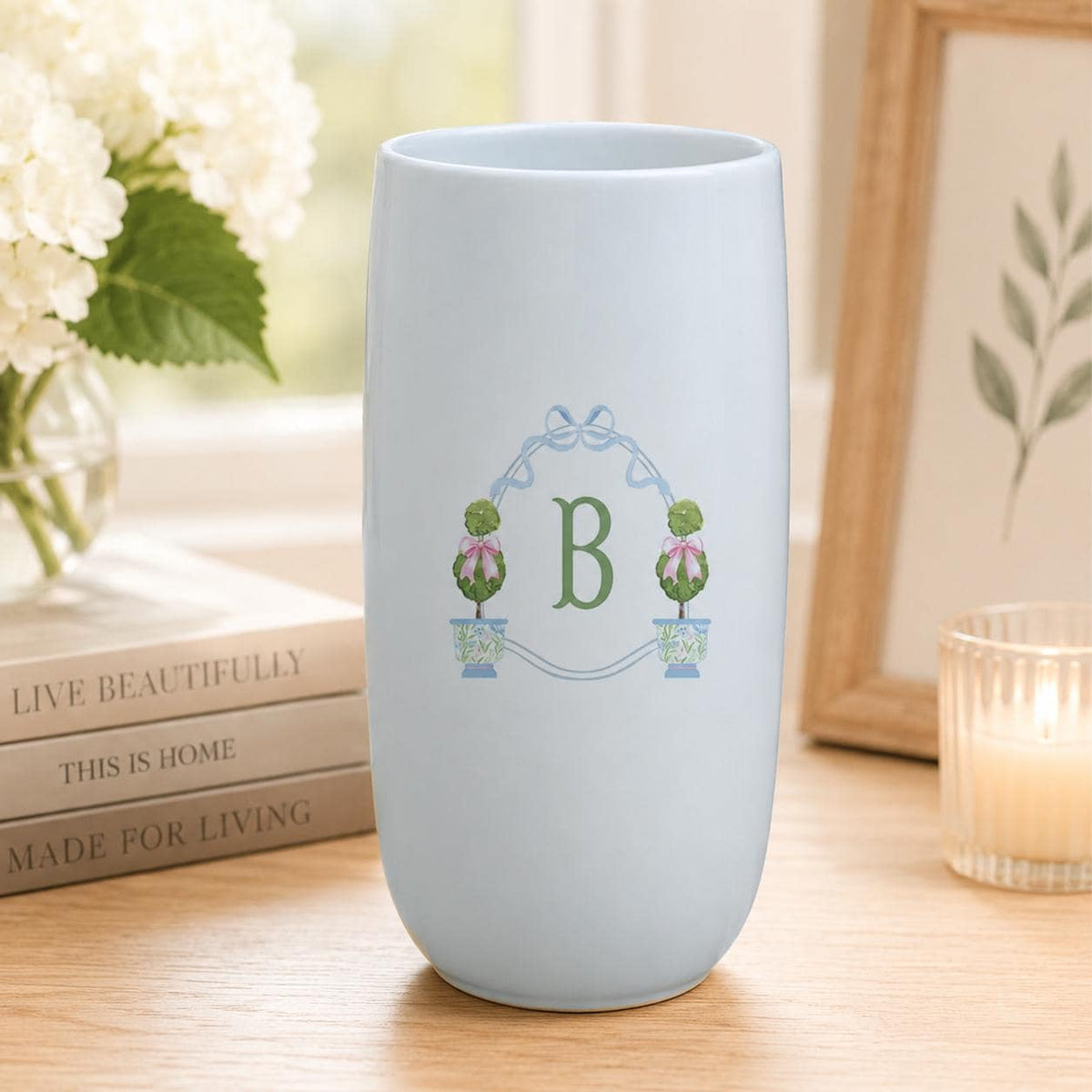 Personalized Grandmillennial Topiary Vase
