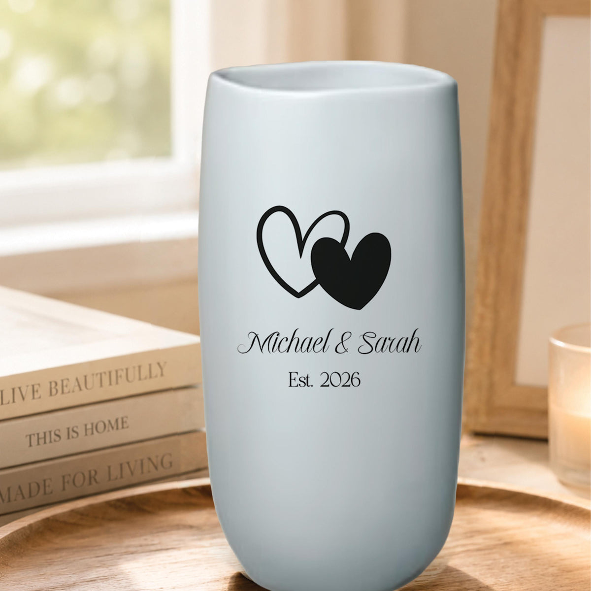 Personalized Couple Vase detail