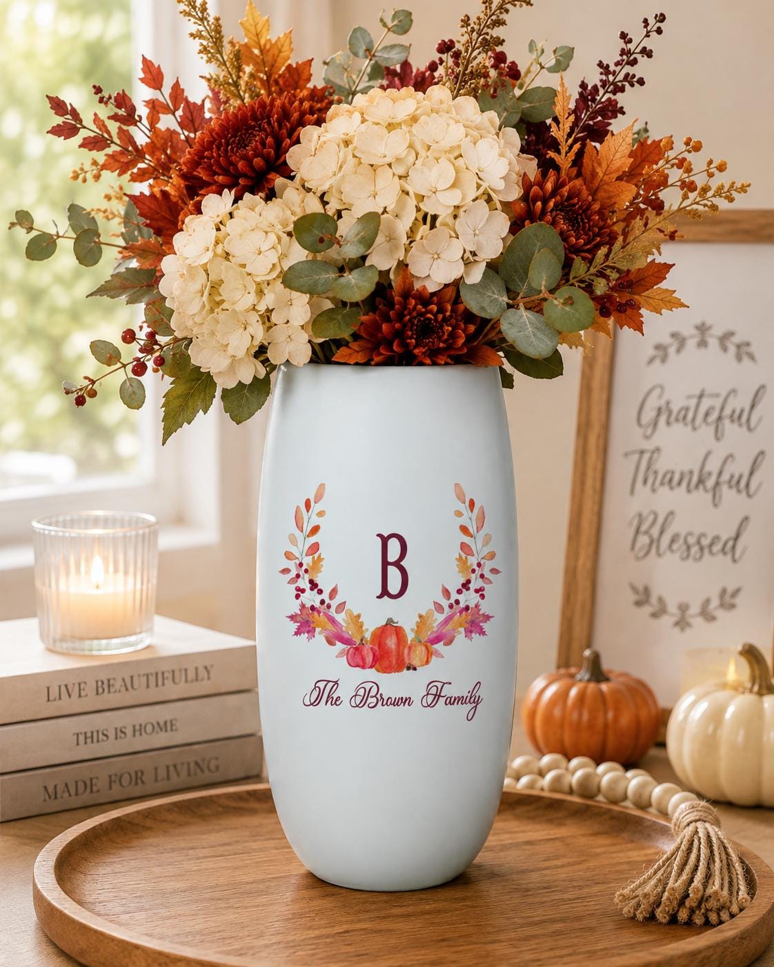 Personalized Fall Vase