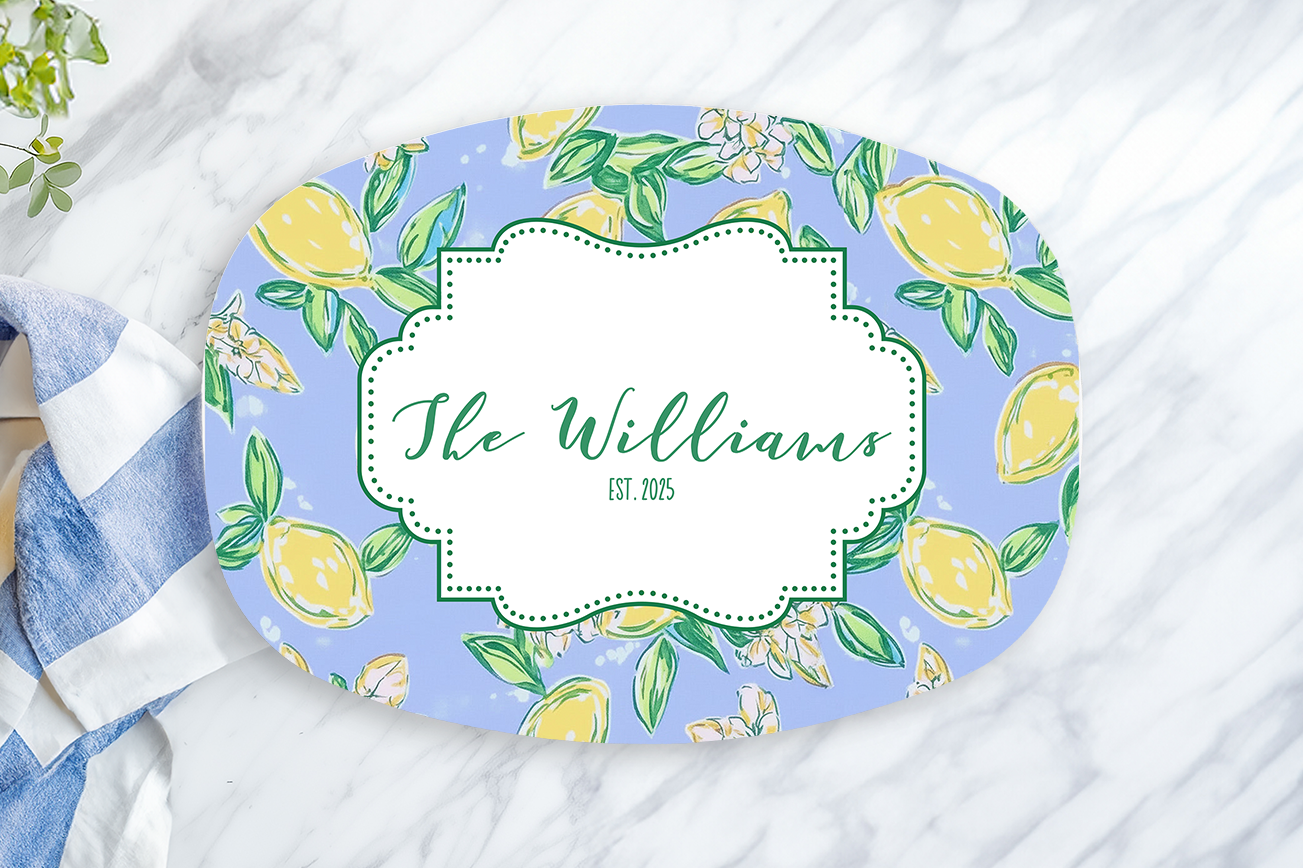 Personalized Lemon Serving Platter