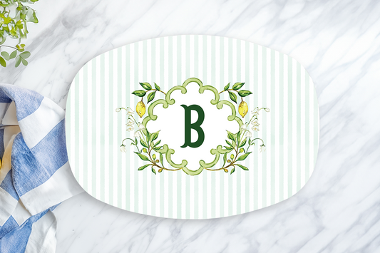 Personalized Lemon Monogram Platter