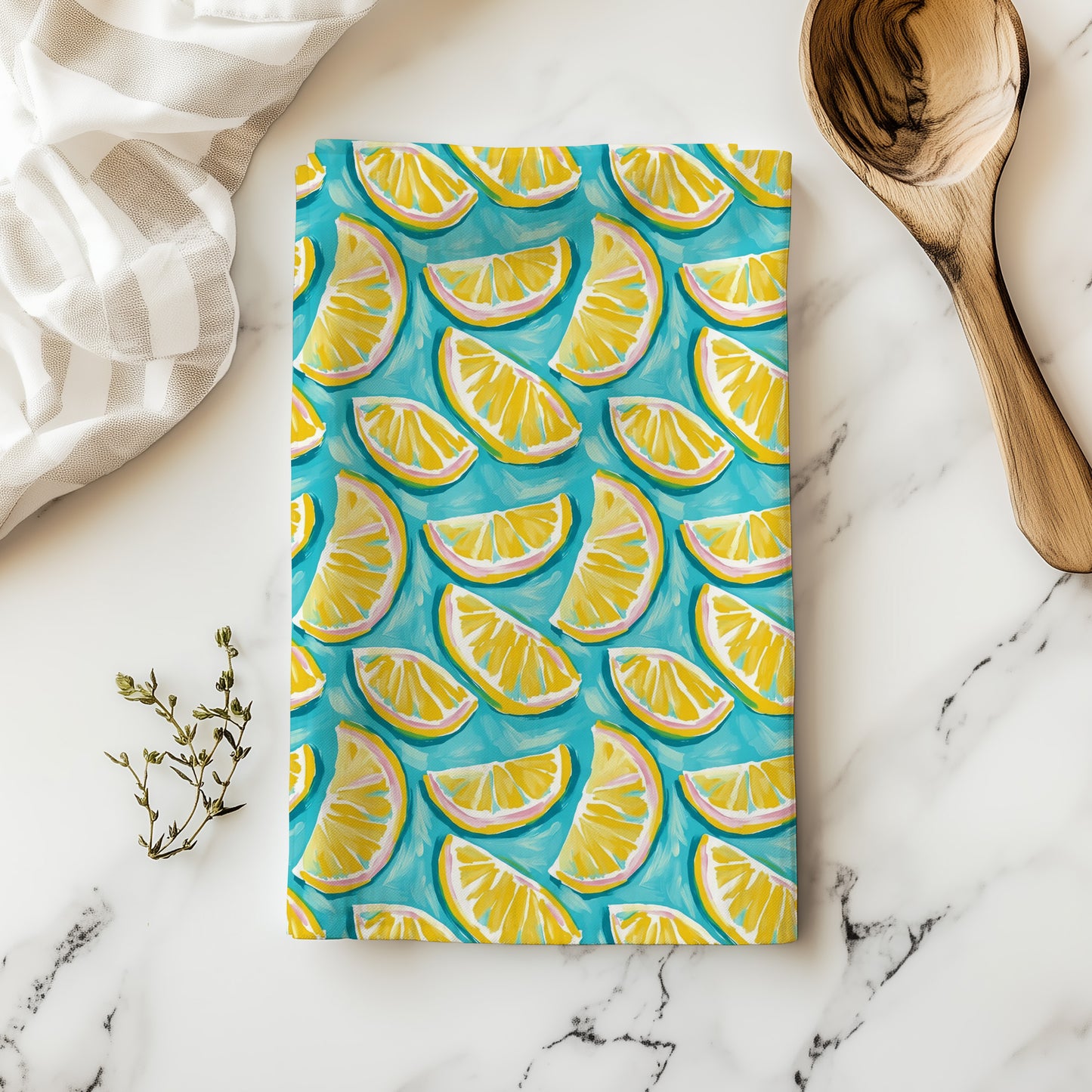 Lemons Tea Towel
