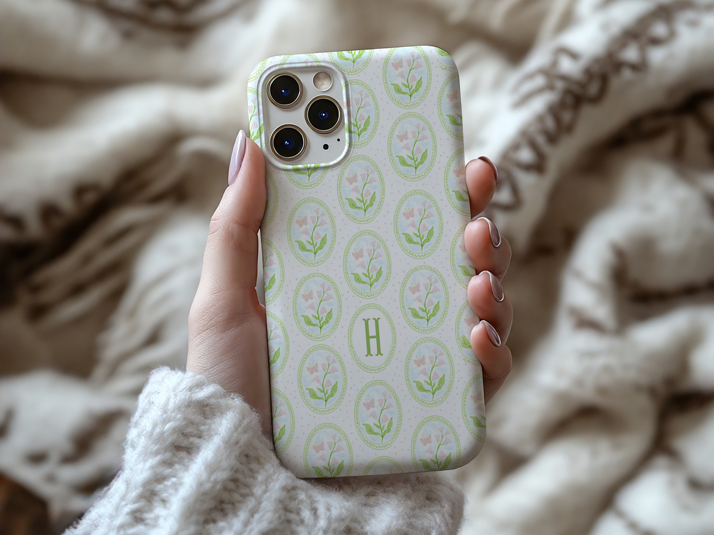 Floral Monogram Phone Case