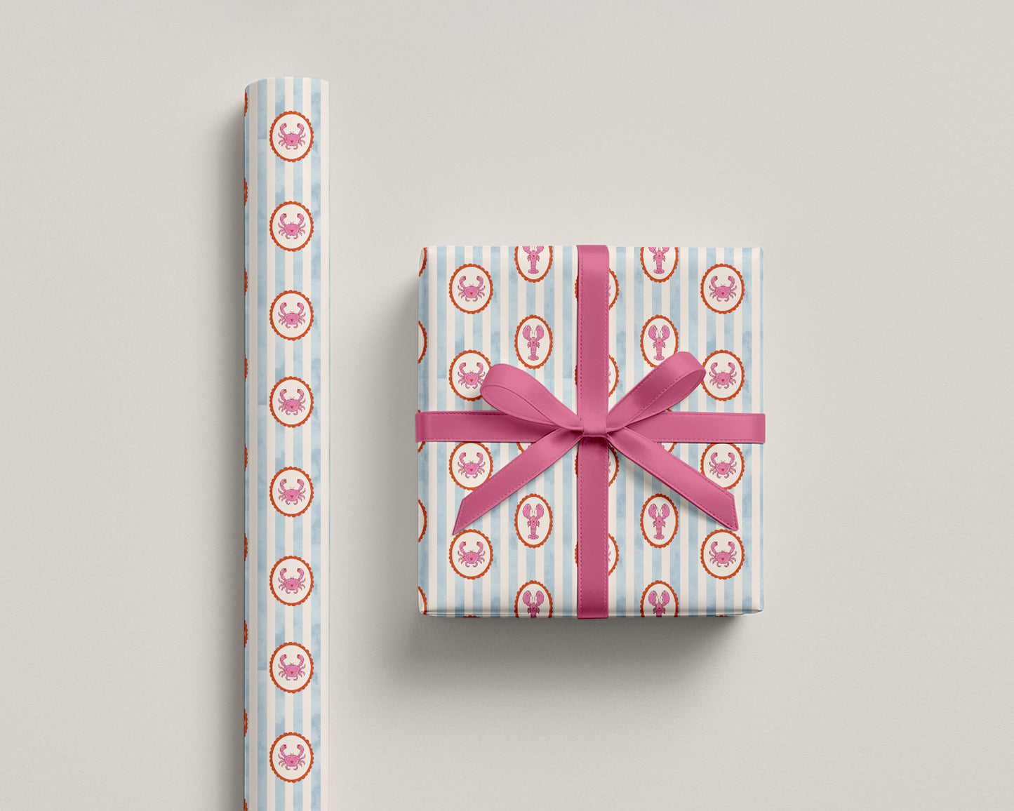 Nautical Lobster & Crab Wrapping Paper