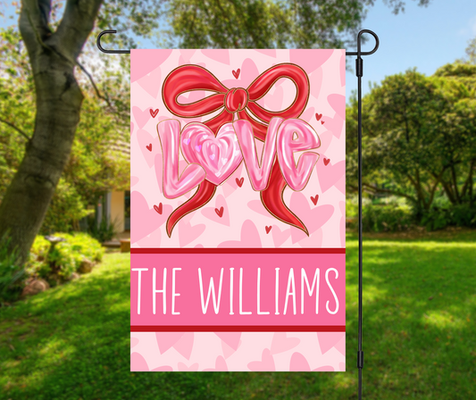 Custom Valentine Garden Flag