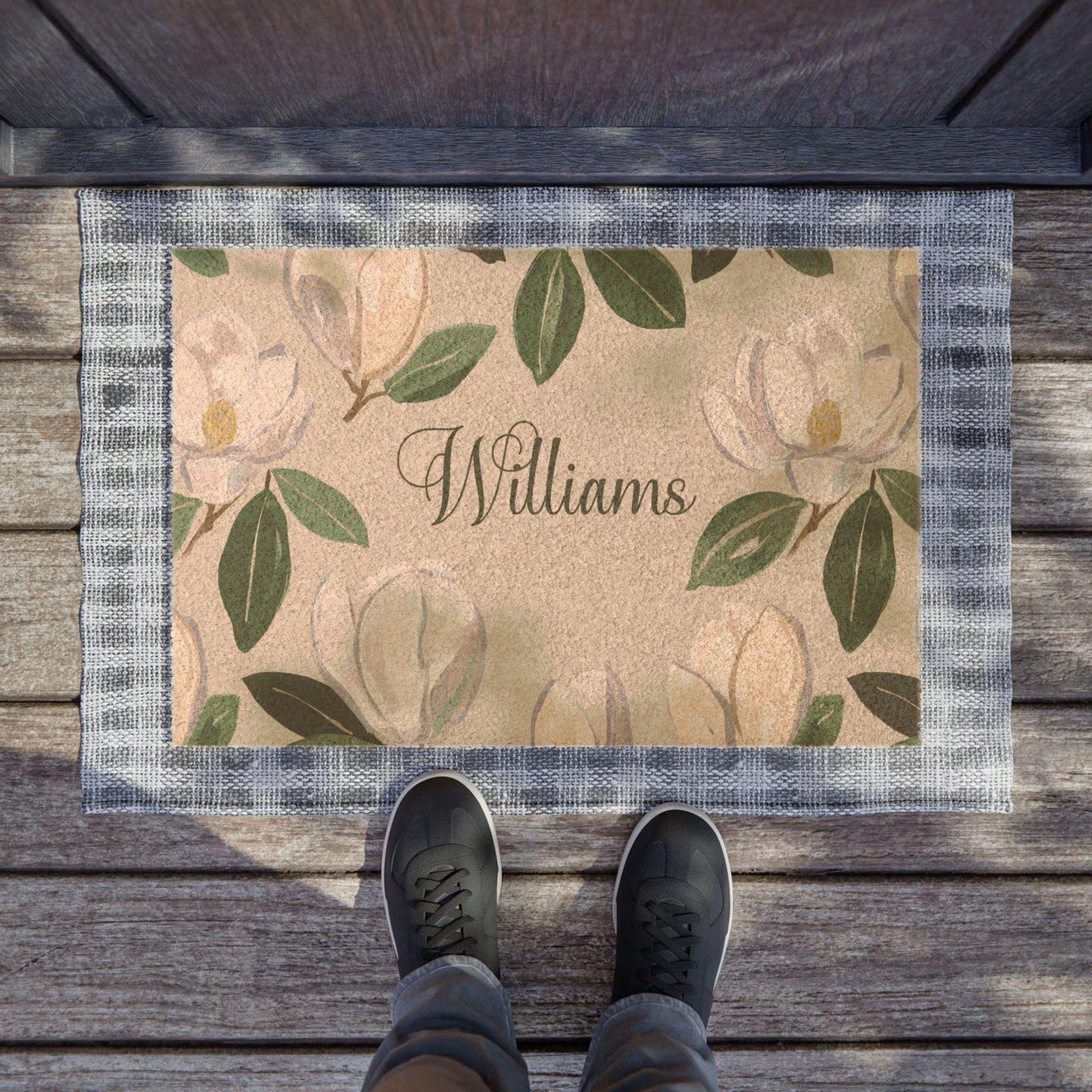 Personalized Magnolia Outdoor Rug