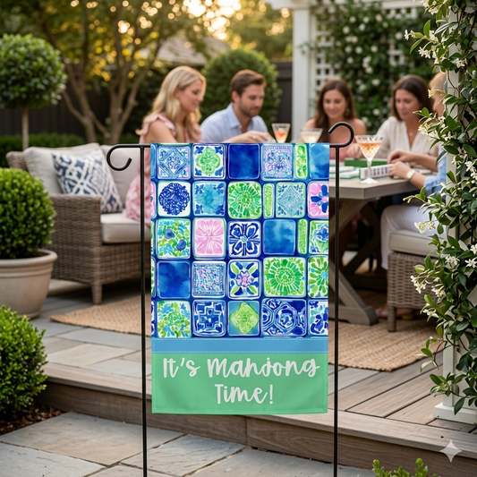 Mahjong Garden Flag