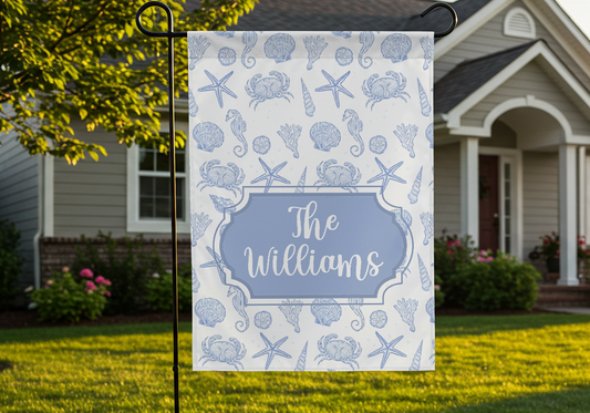 Personalized Nautical Garden Flag