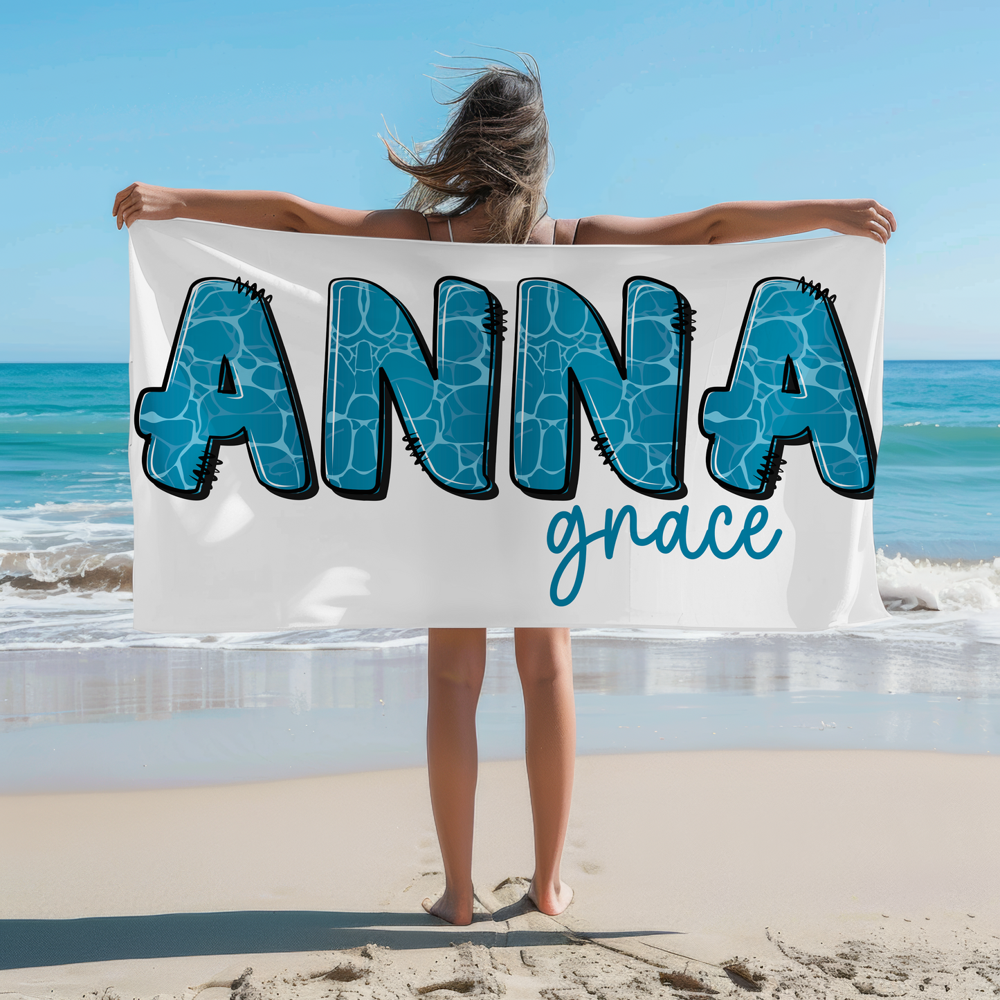 Personalized Ocean Beach Towel