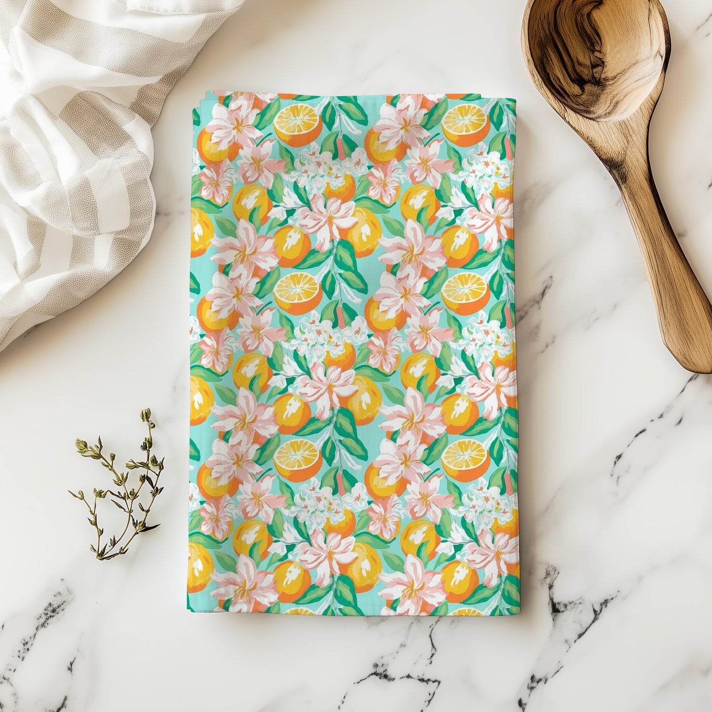 Oranges Tea Towel