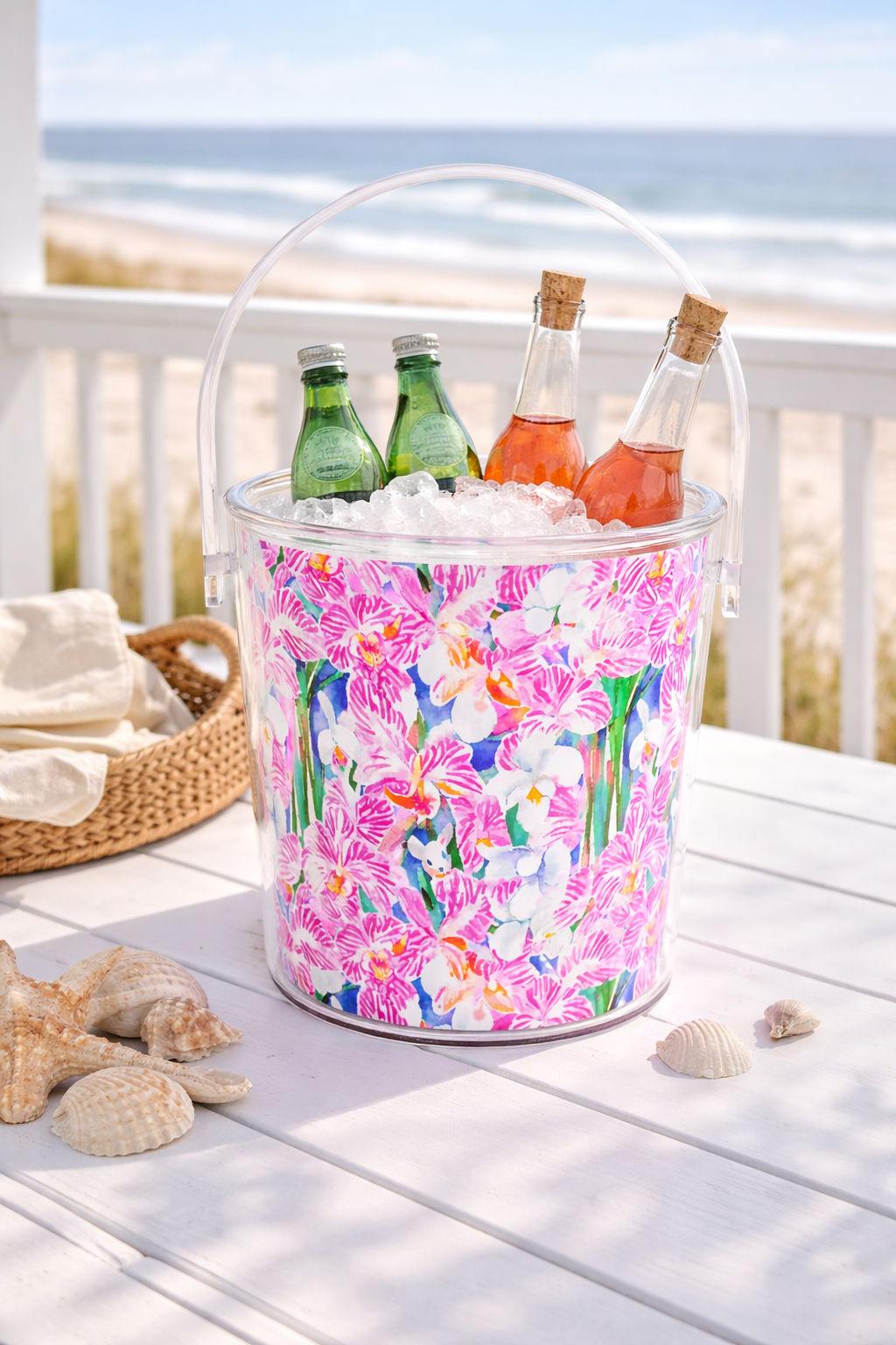 Preppy Orchid Ice Bucket | Insulated Acrylic Ice Bucket