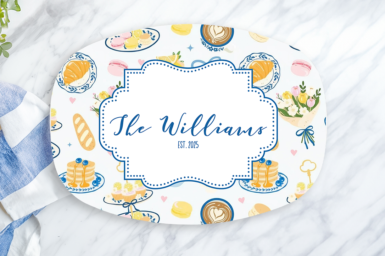 Personalized Pancakes Serving Platter