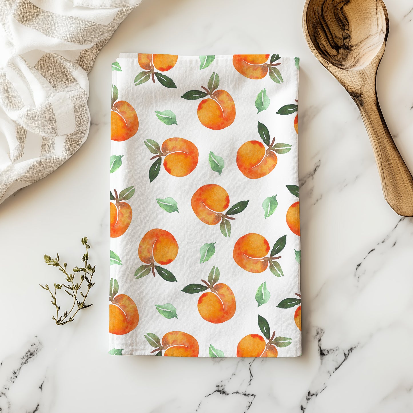 Peaches Tea Towel