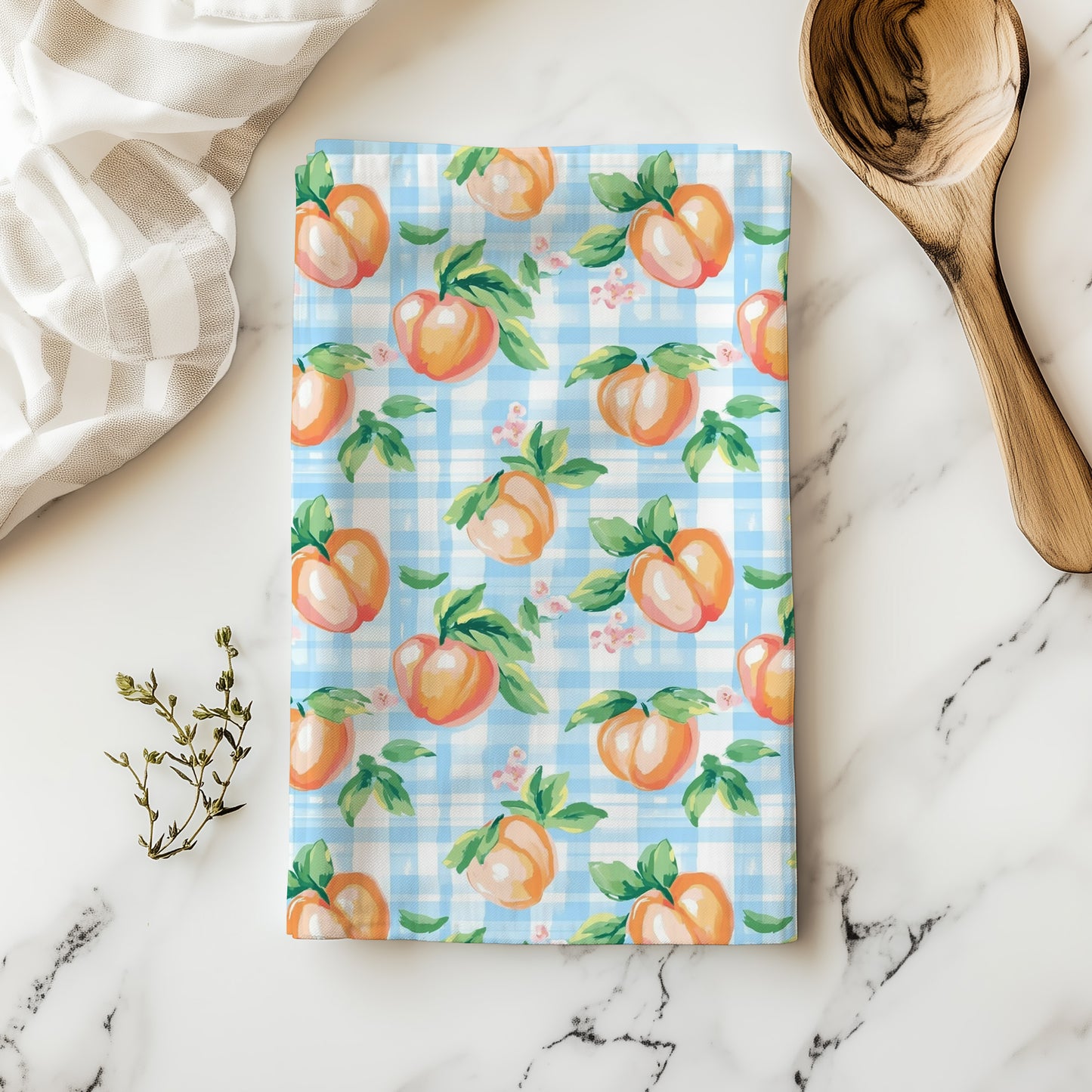 Peaches Tea Towel