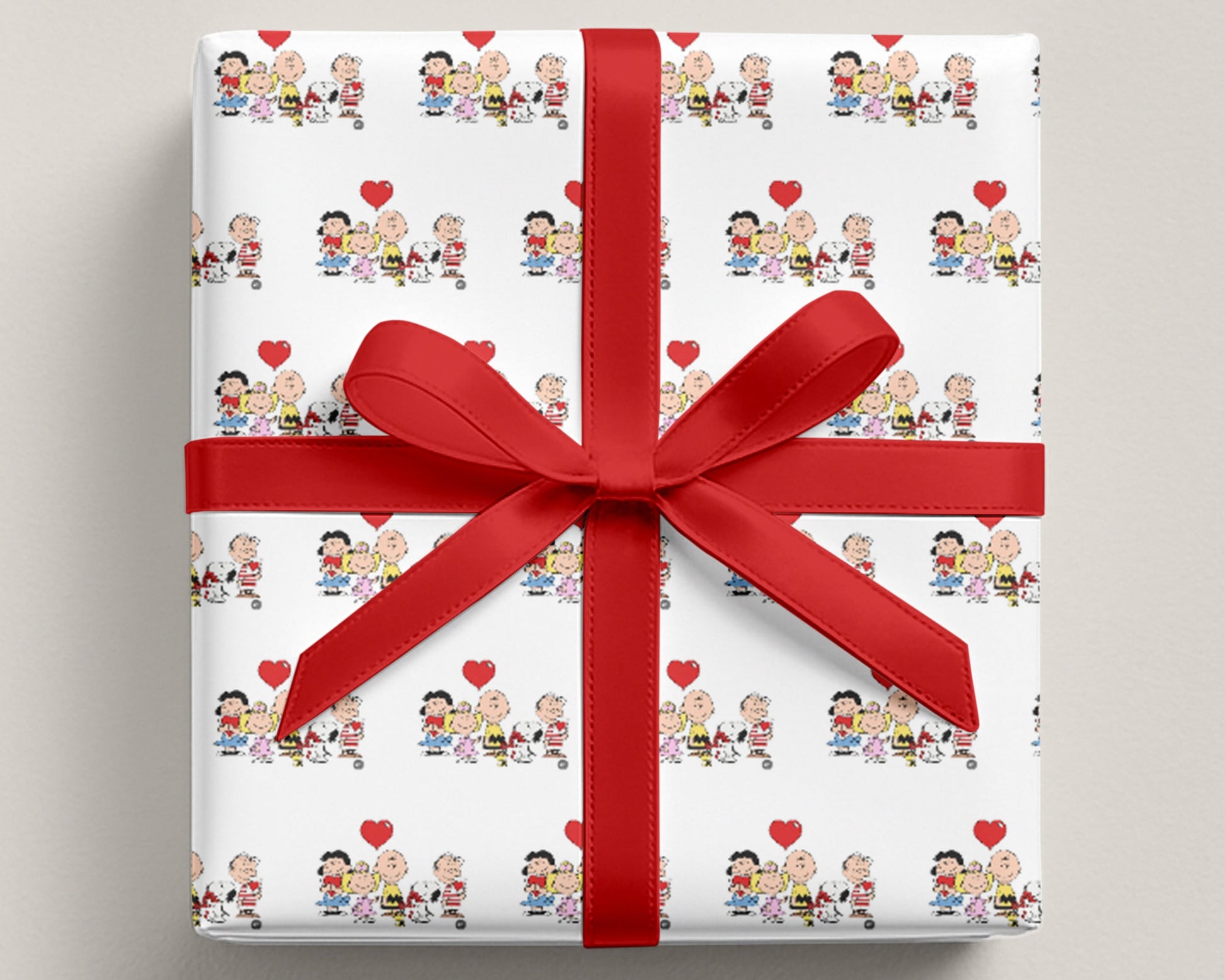 Peanuts Wrapping Paper Valentines Day