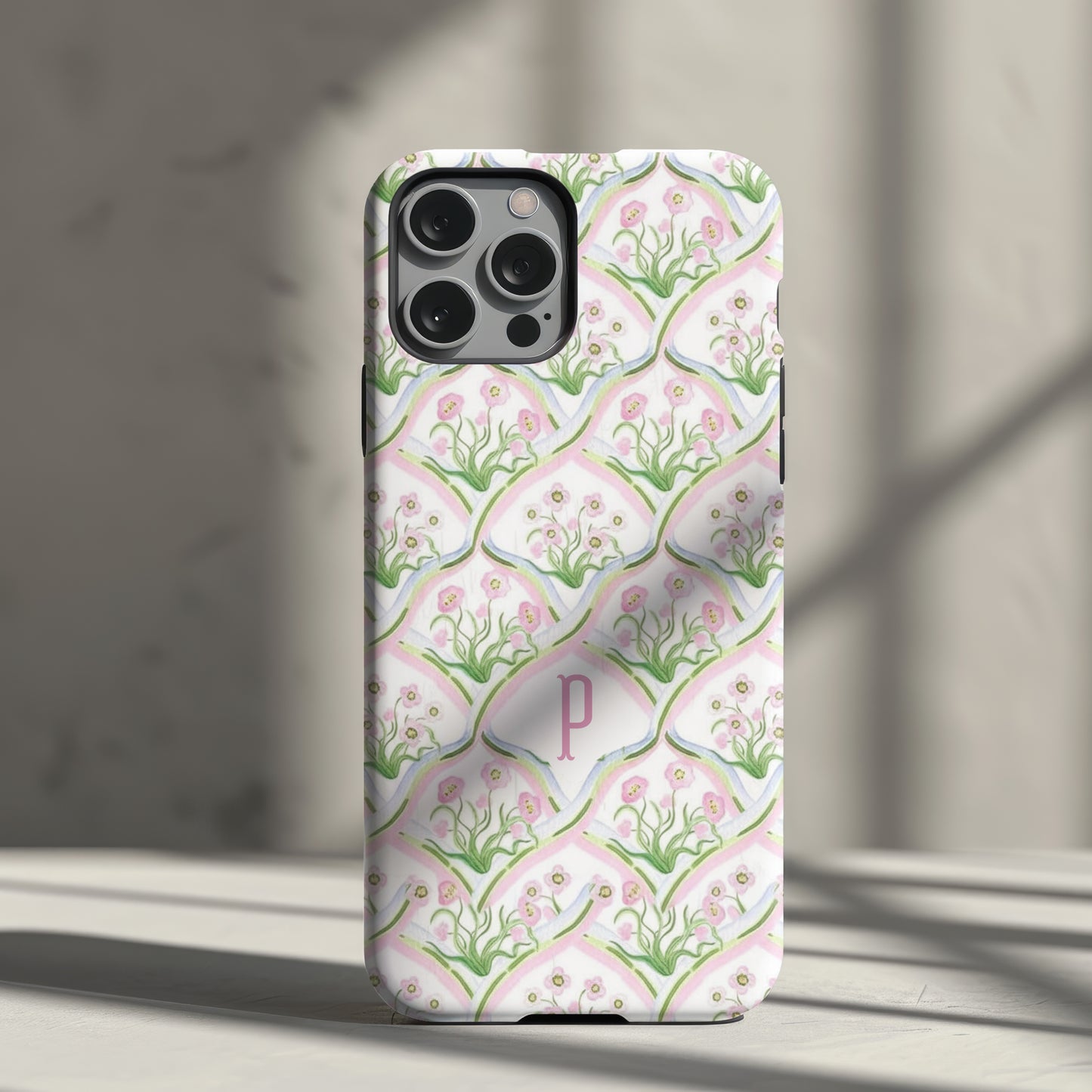 Pink Floral Personalized Phone Case