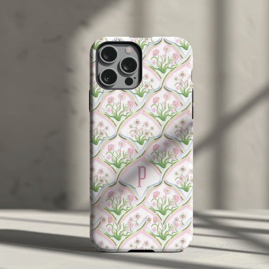Pink Floral Personalized Phone Case