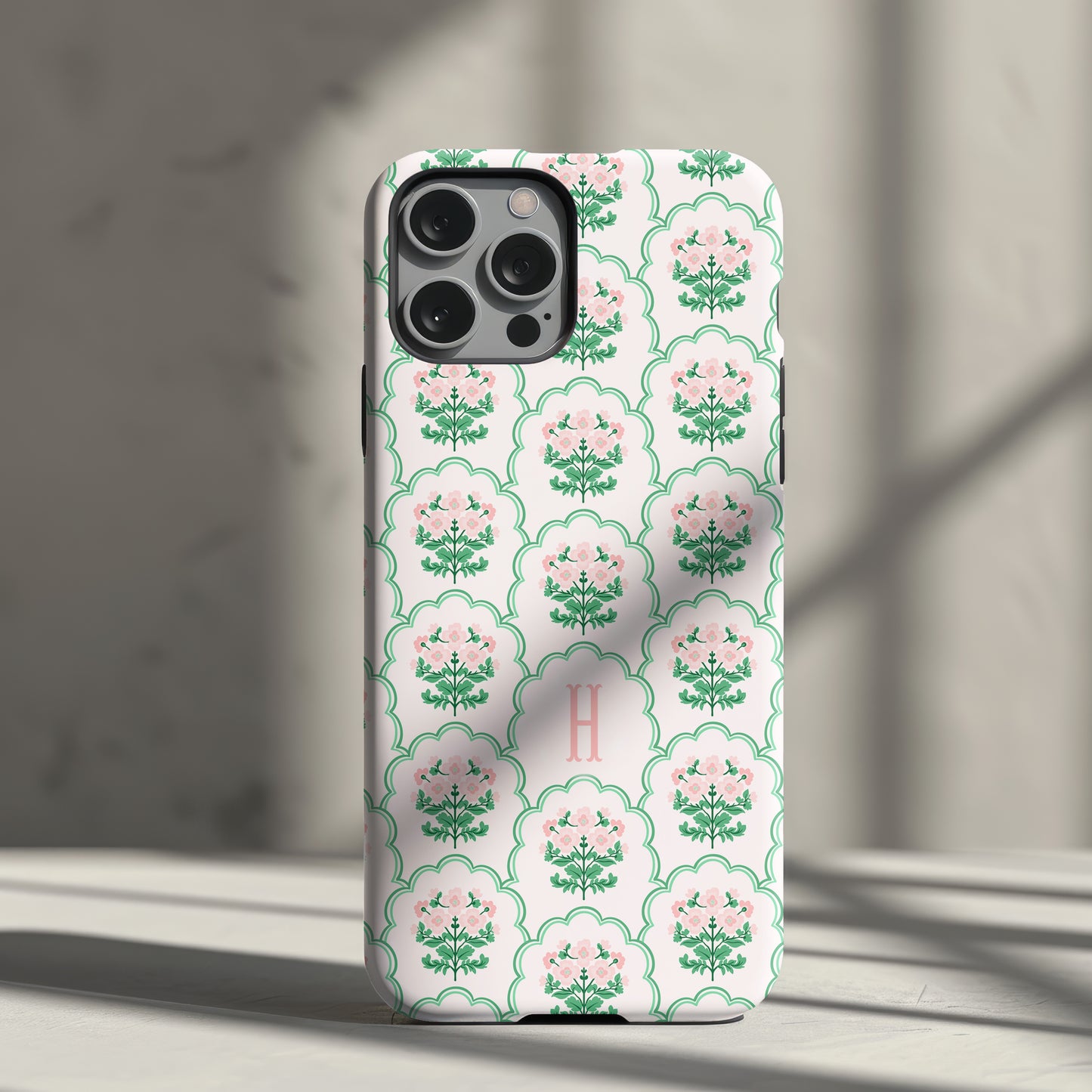 Preppy Floral Personalized Phone Case