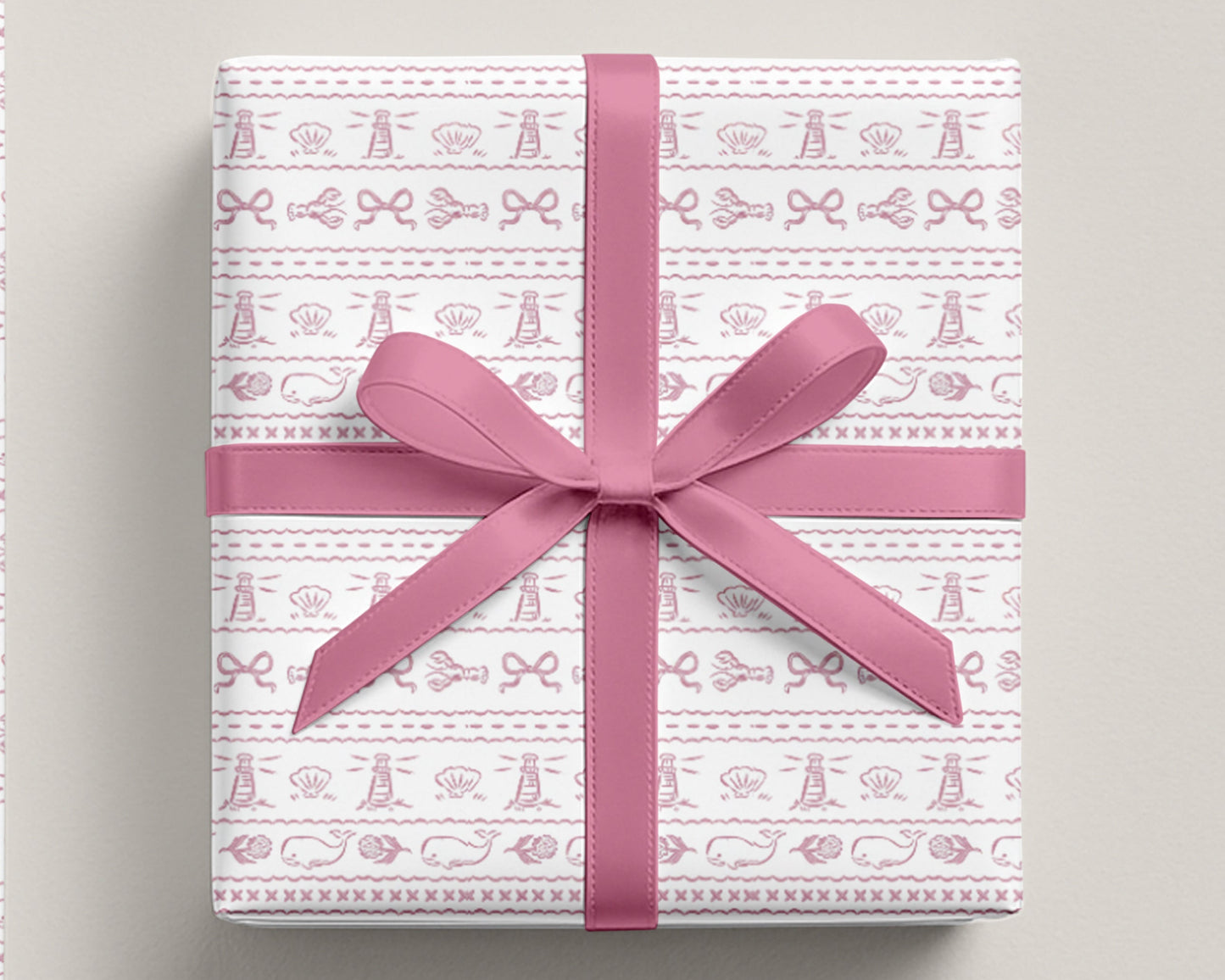 Lobster and Lighthouses Wrapping Paper
