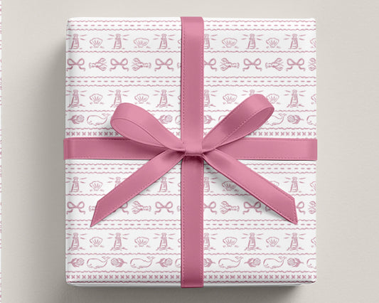 Lobster and Lighthouses Wrapping Paper