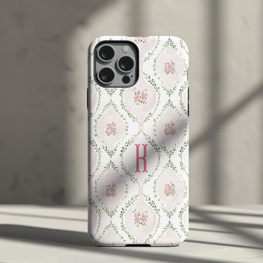 Vintage Coquette Floral Personalized Phone Case