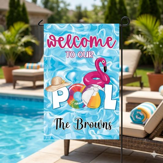 Personalized Pool Flag