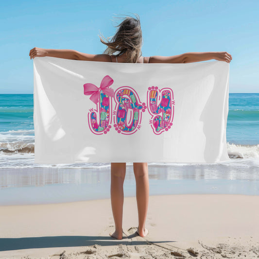 Personalized Popsicle Beach Towel